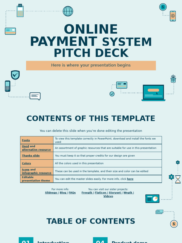 Online Payment System Pitch Deck by Slidesgo | PDF | Market (Economics ...