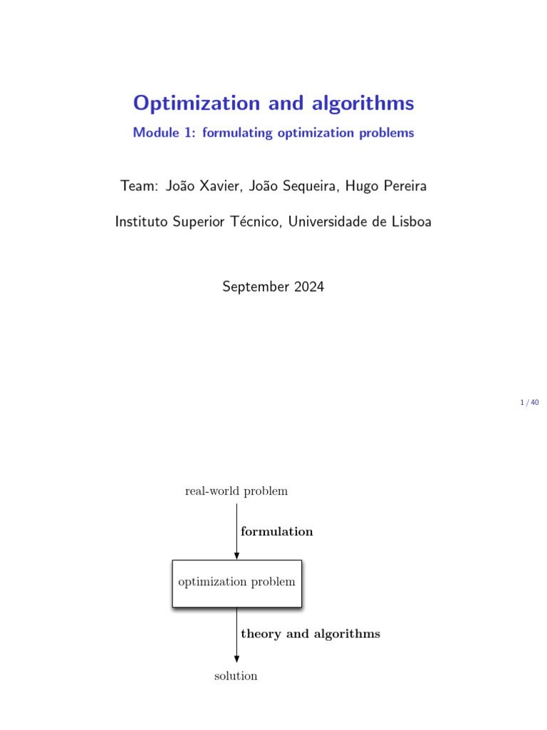 Optimization Problem Formulation Guide | PDF | Force | Mathematical ...