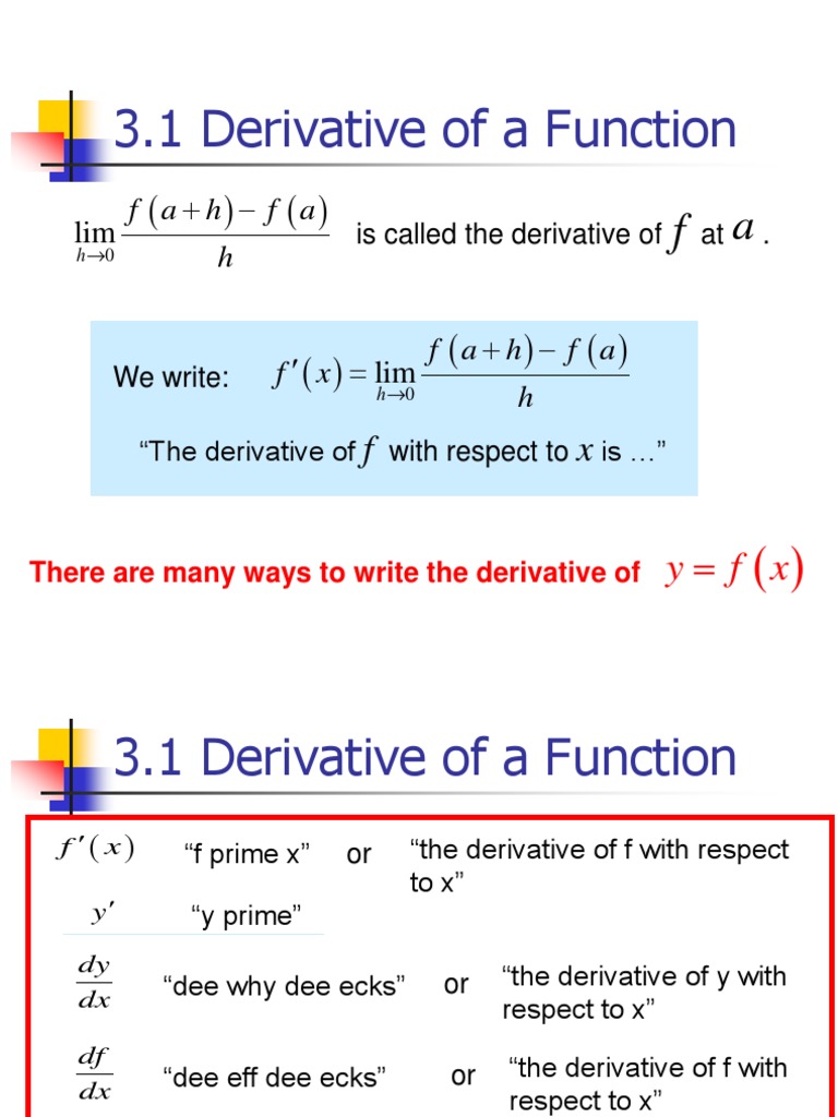 Derivatives and Differentiability Explained | PDF | Sine ...