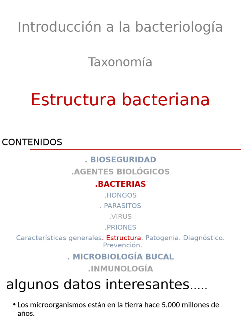 Introducción a la Bacteriología y Taxonomía | PDF | Las bacterias ...