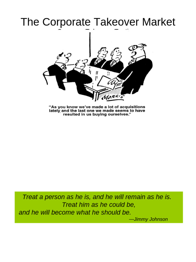 Week 2 Chapter 3 Common Takeover Tactics and Defenses New | PDF ...