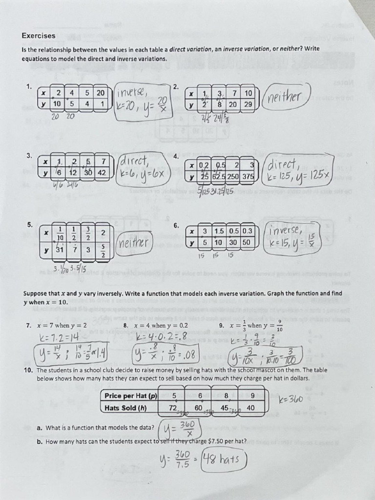 04 11 23+Inverse+Variation+Day+1+and+2+ (ASTRONOMY) +KEY+1 20 | PDF