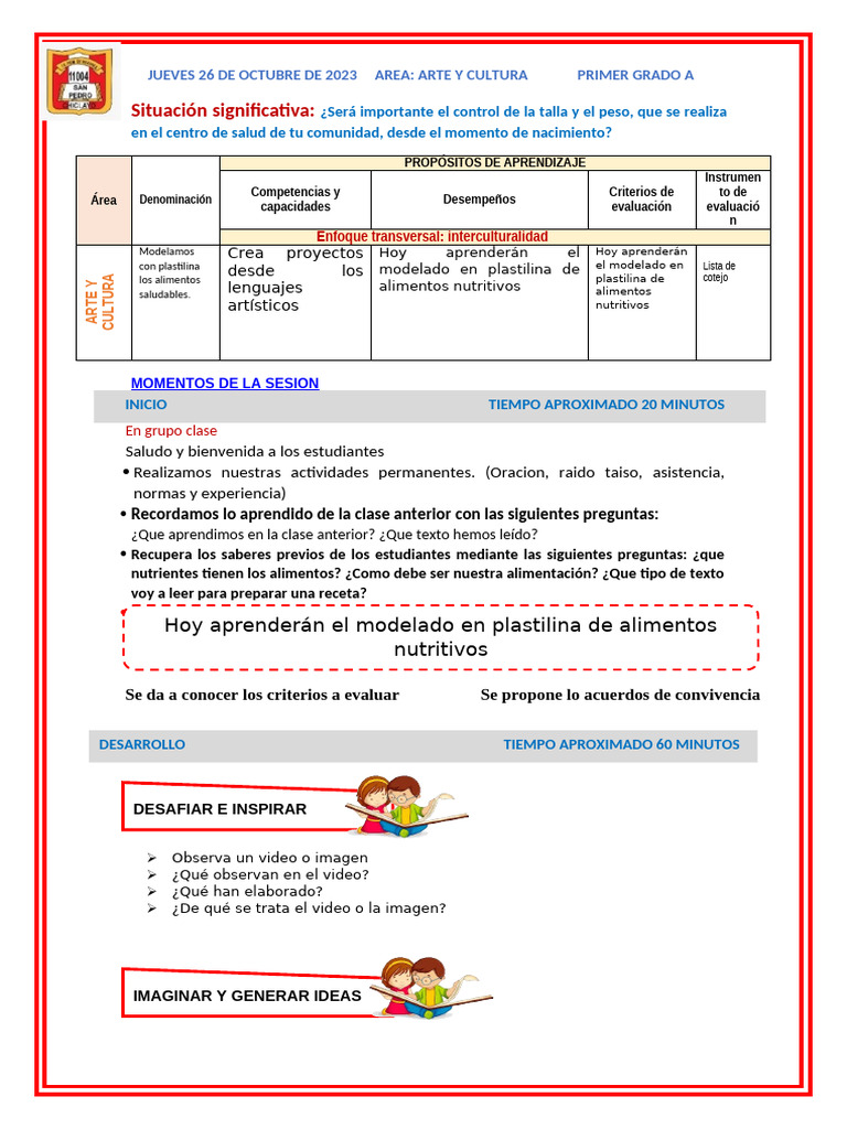 Sesion de Arte y Cultura | PDF | Aprendizaje | Las artes