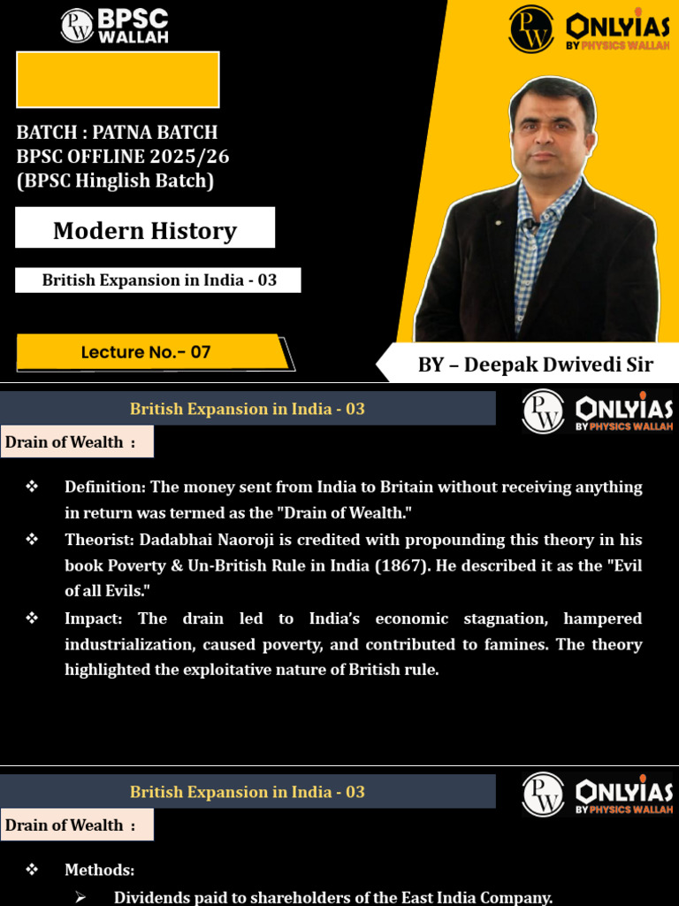 British Expansion in India (Part - 03) 07 - Revision Notes | PDF ...