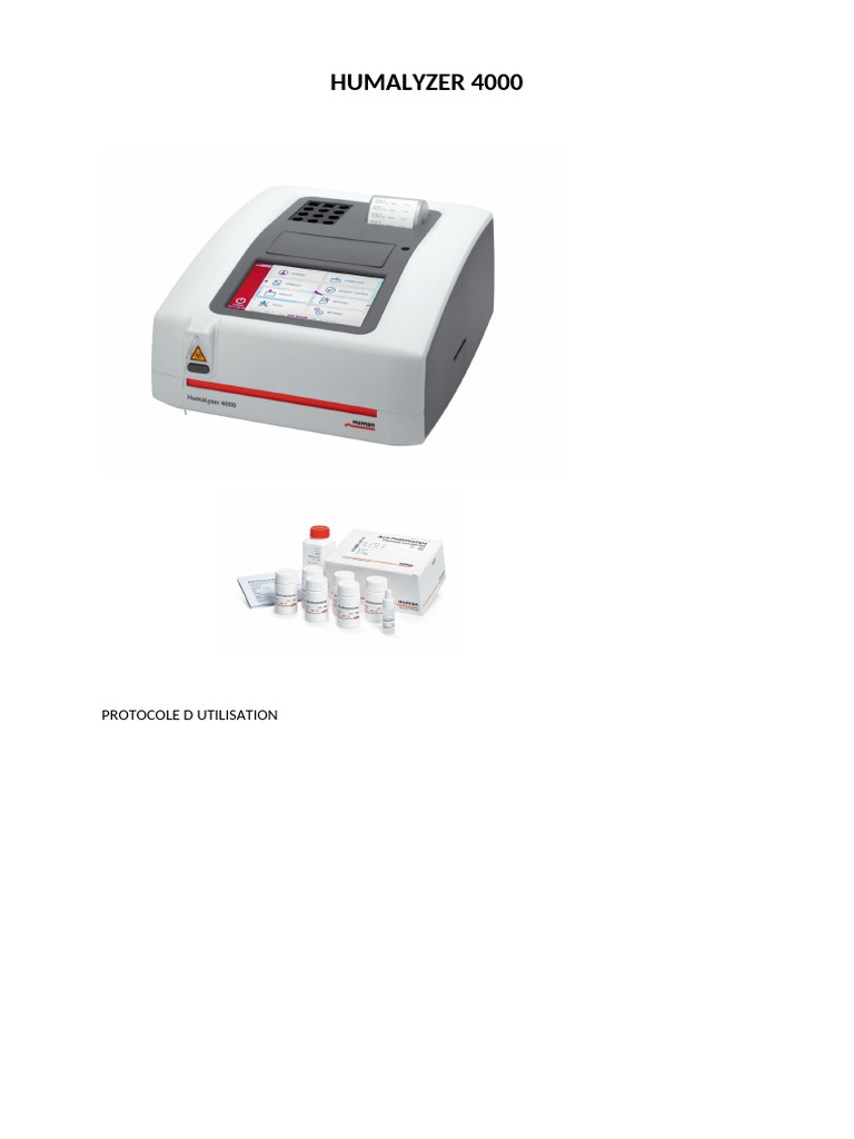 Sop Humalyzer 4000 | PDF | USB