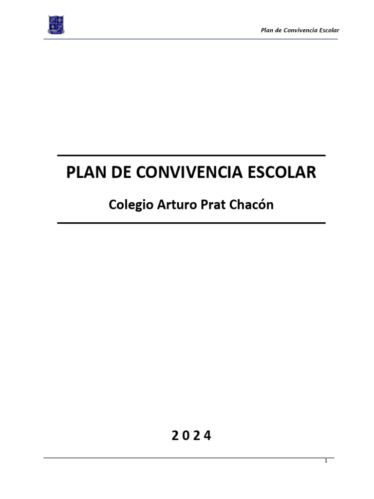 Plan de Convivencia Escolar 2024 | PDF | Evaluación | Planificación