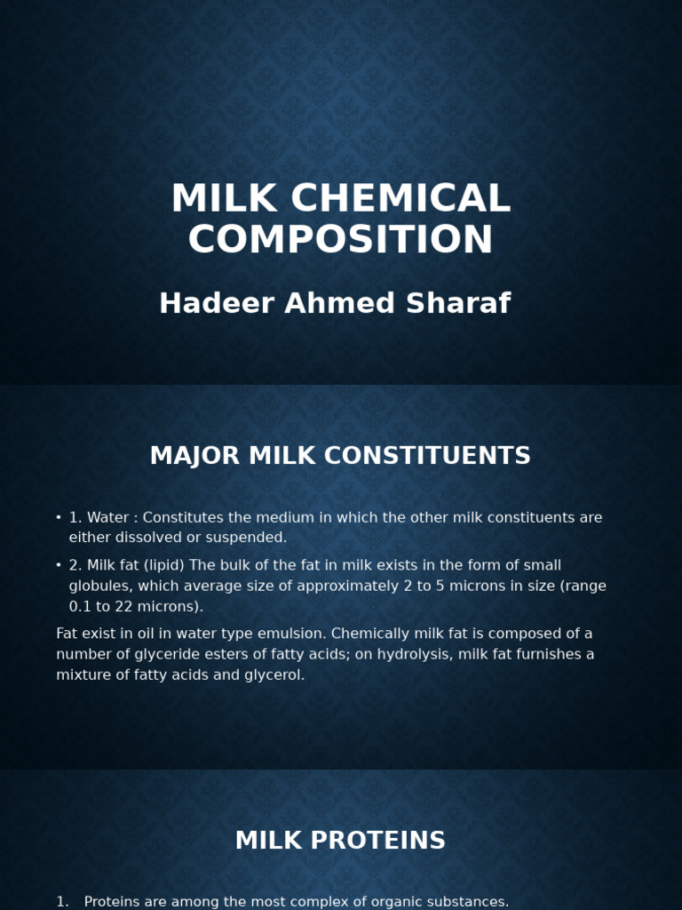 Milk Protein Composition and Benefits | PDF | Milk | Fat