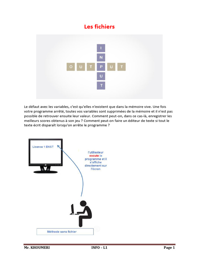 Gestion des fichiers en C : Guide complet | PDF | Fichier texte ...