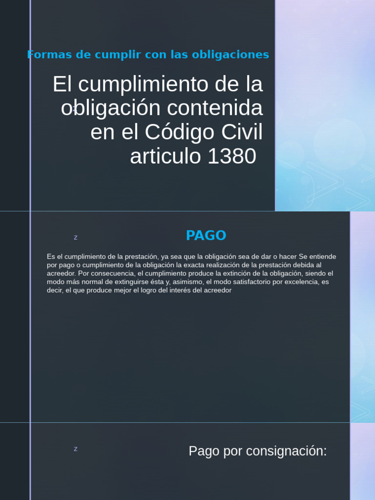 Cumplimiento de Obligaciones en Código Civil | PDF | Pagos | Daños y ...