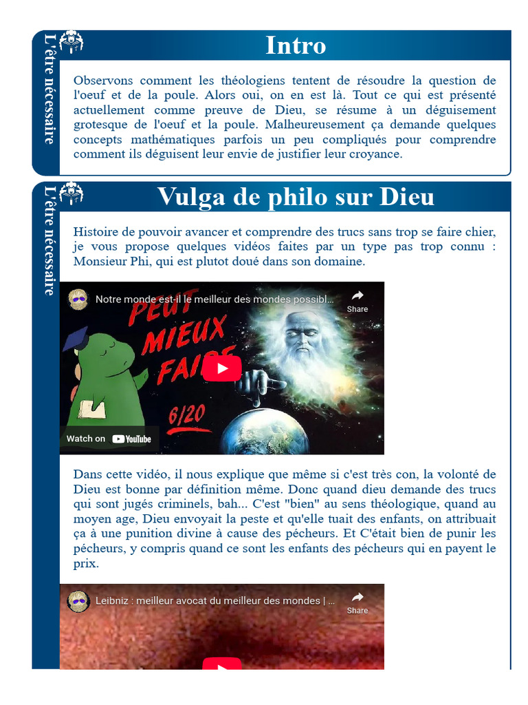 Arguments sur l'existence de Dieu | PDF | Ensemble (Mathématiques ...