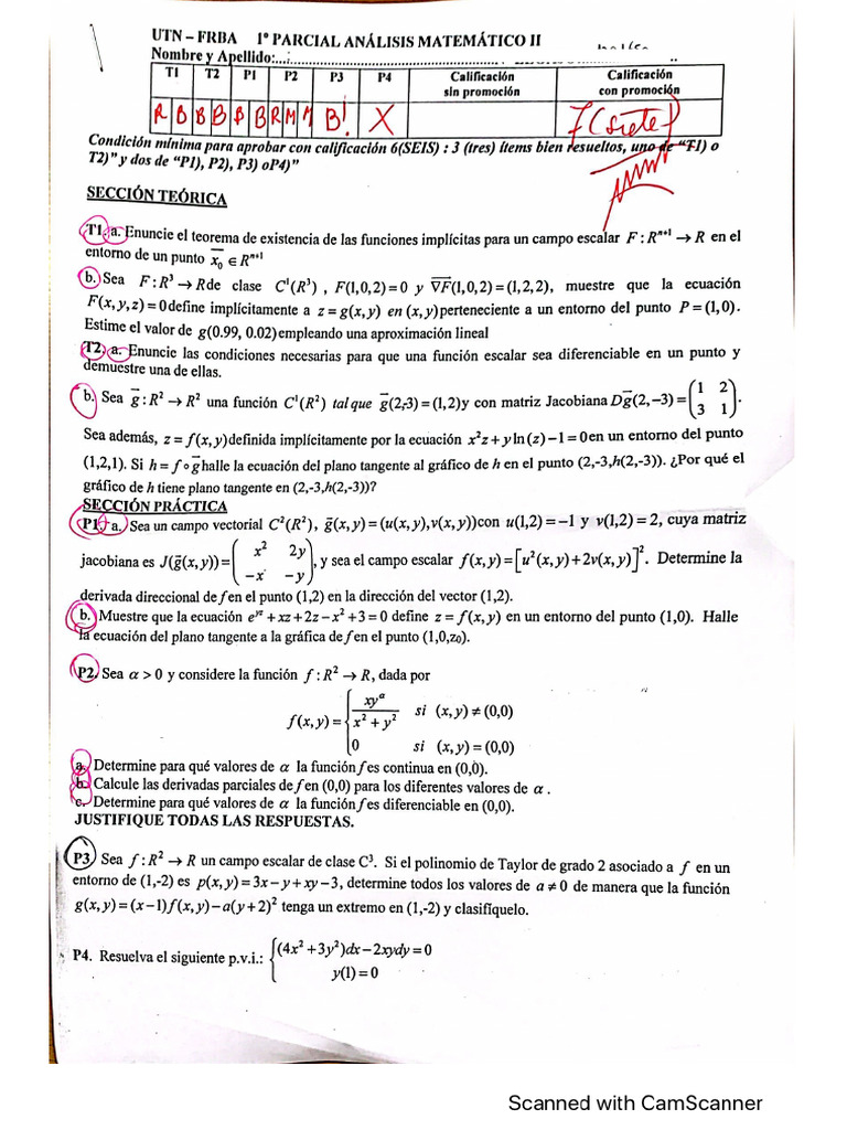 Am II - 1er Parcial Corregido | PDF