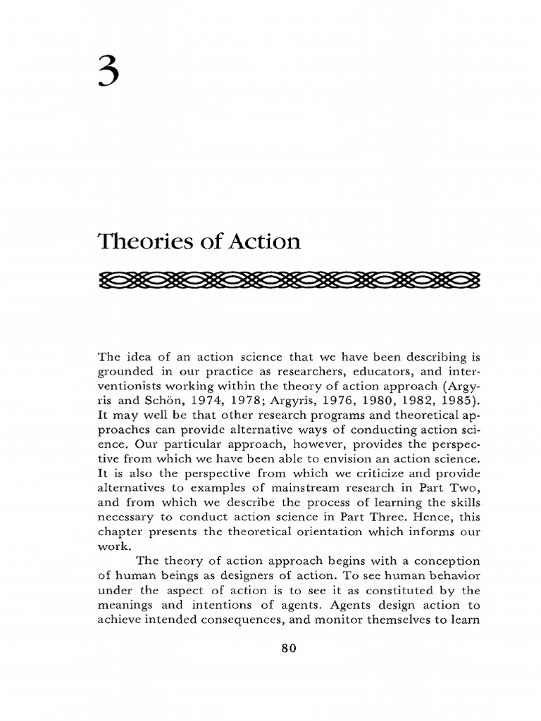 Understanding Theories of Action | PDF | Theory | Intention