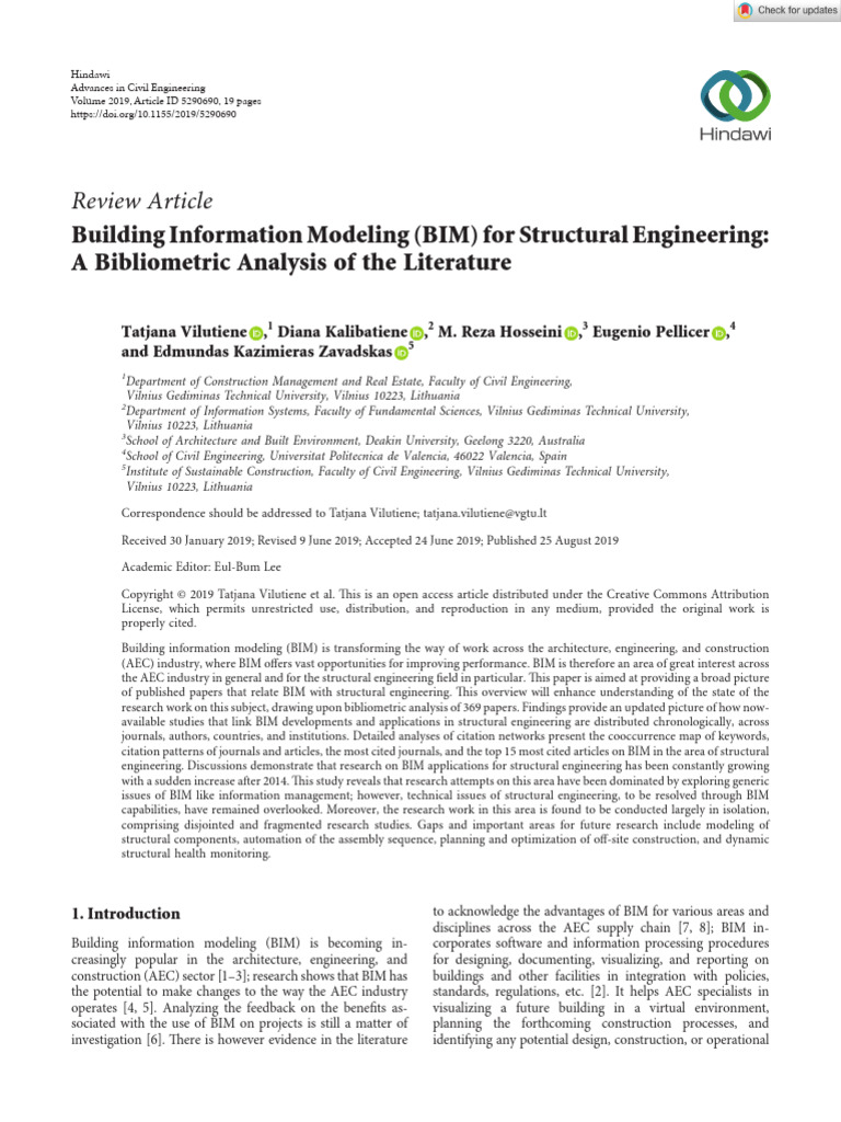 BIM in Structural Engineering: A Review | PDF | Building Information ...