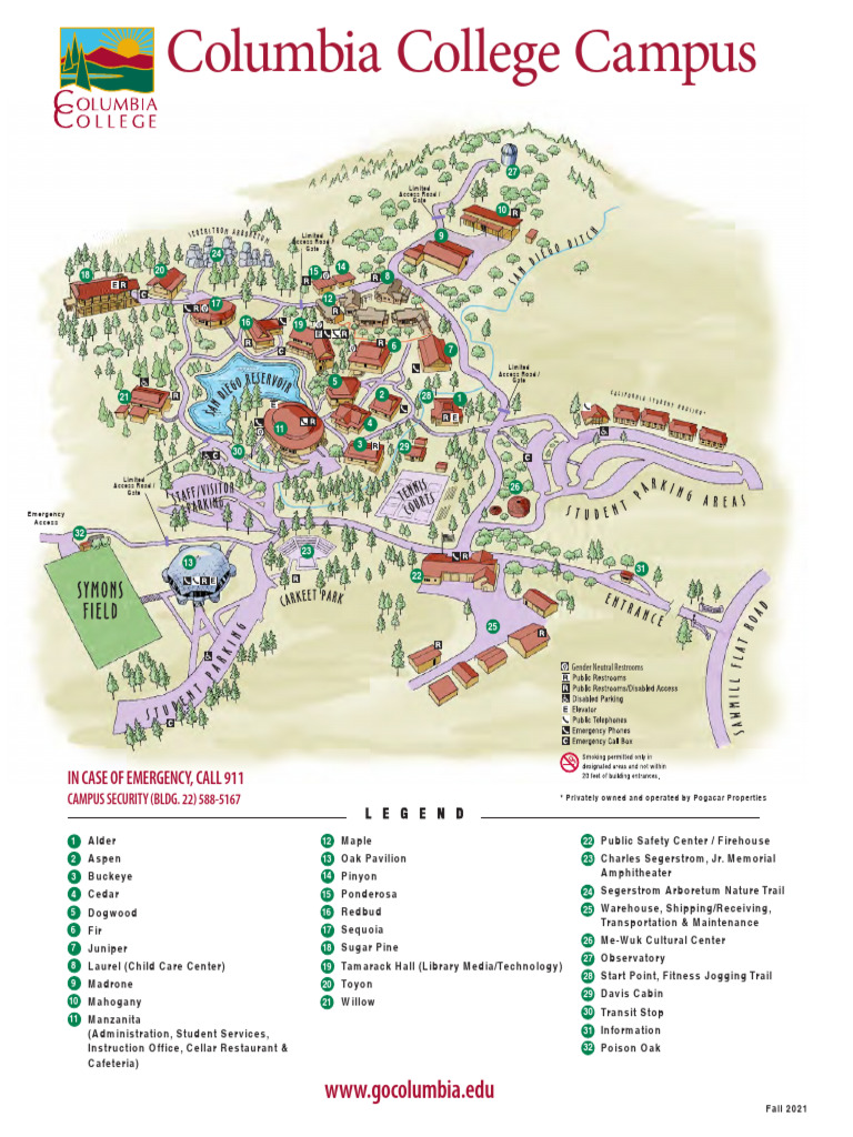 Columbia College Campus Map | PDF | Trees