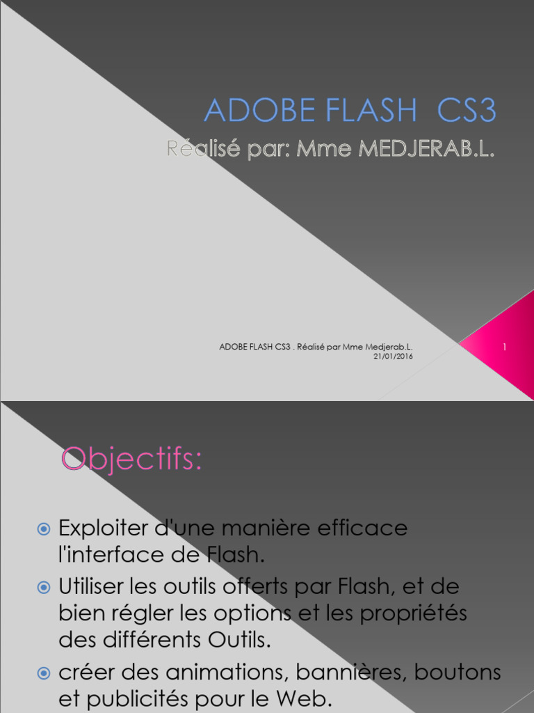 Guide d'utilisation d'Adobe Flash CS3 | PDF | Adobe Flash | Informatique