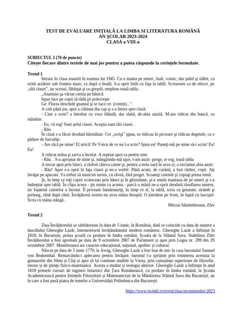 Test Initial 8.2023 | PDF