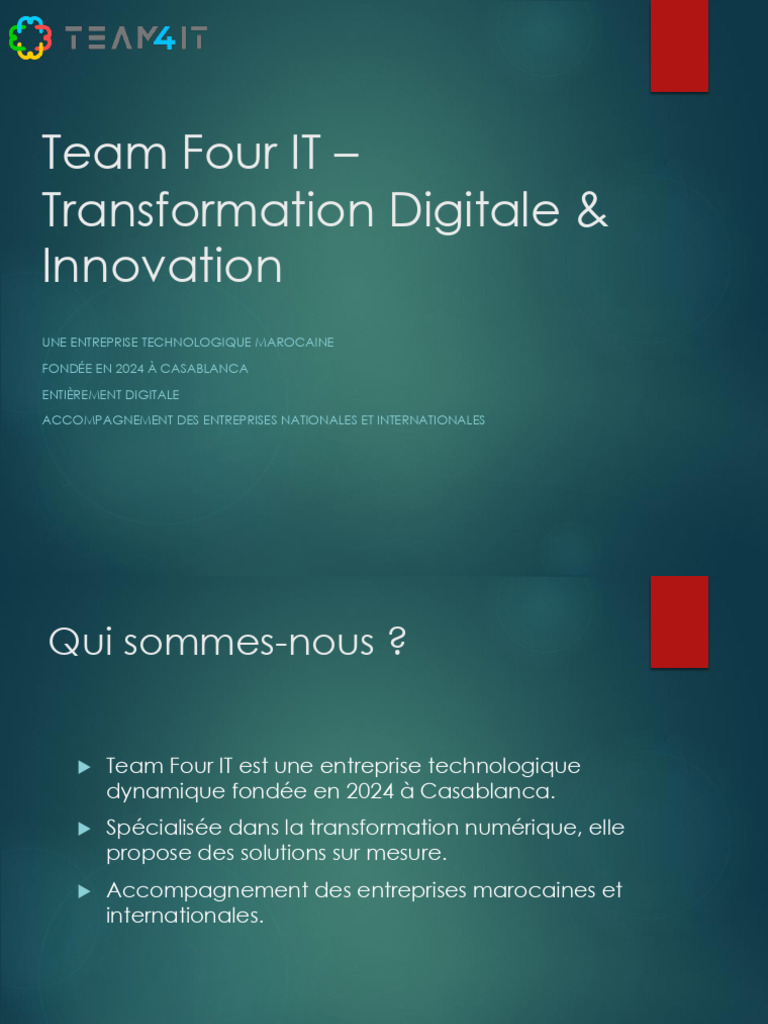 Team Four IT : Transformation Digitale | PDF