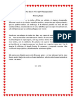 Carta de Un Niño Con Discapacidad