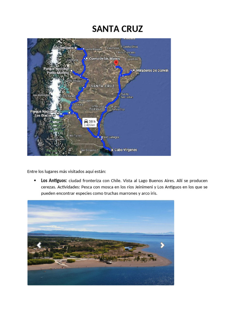 Atractivos Turísticos de Santa Cruz | PDF