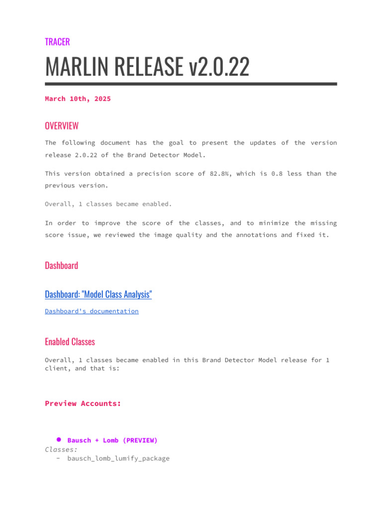 Marlin Release v2.0.22 Overview | PDF