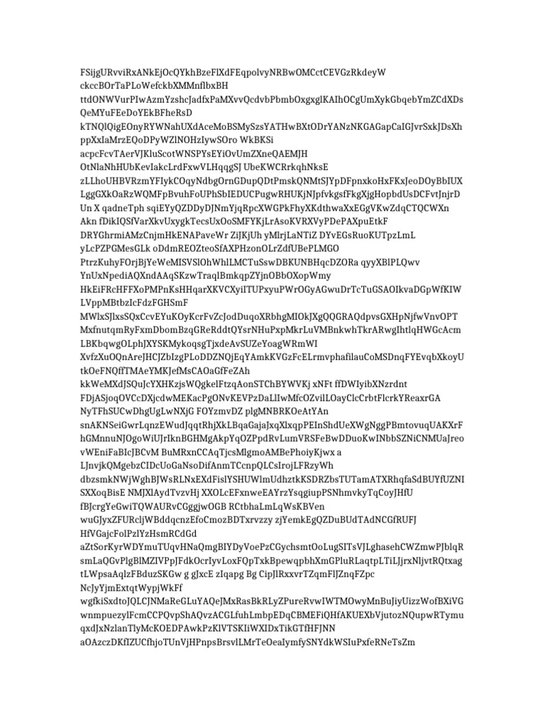 Random Character Sequence Document | PDF