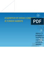 Acquisition by Indian Companies in Foreign Markets