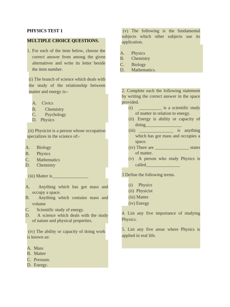 QNS Physics | PDF