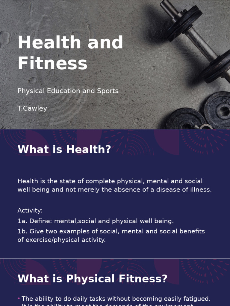 Understanding Health and Fitness Concepts | PDF | Physical Fitness ...