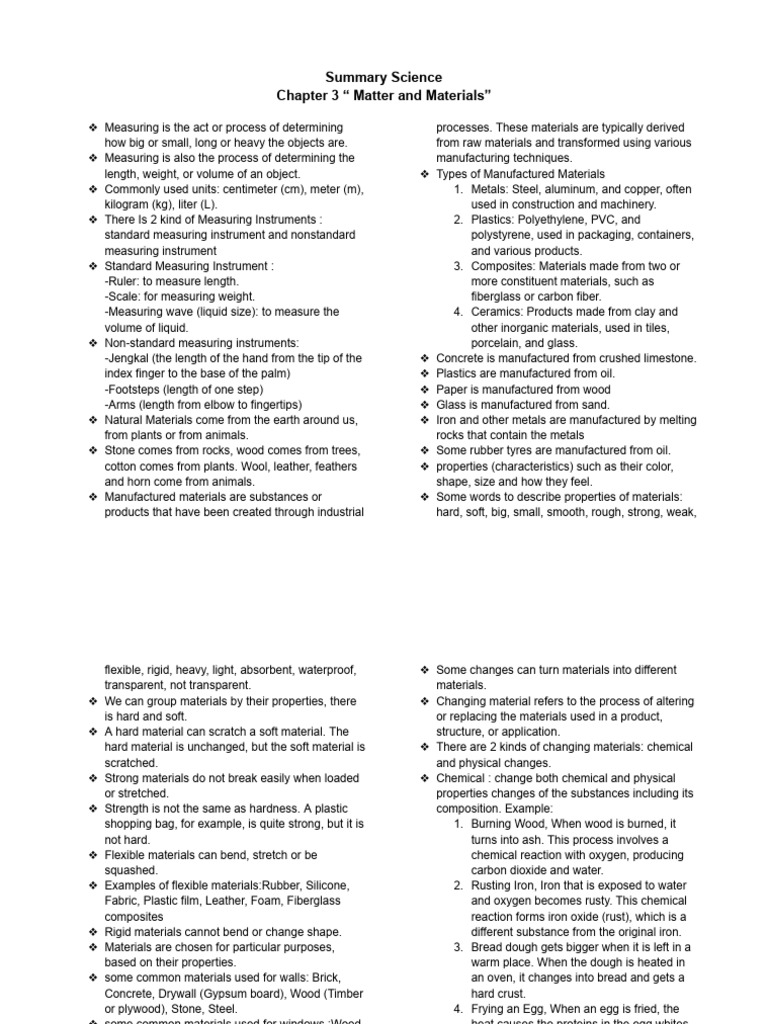 Understanding Matter and Materials | PDF | Plastic | Chemical Substances