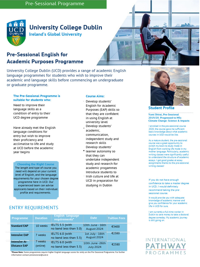 UCD Pre-Sessional English Course Details | PDF | Learning