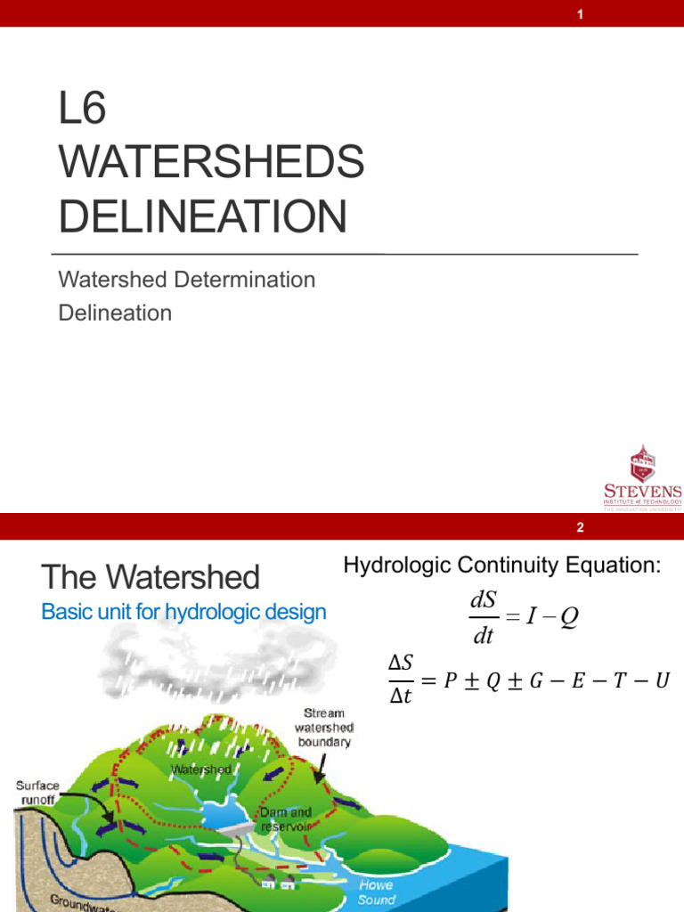 L6 - Watershed & Delineation | PDF | Drainage Basin | Stream