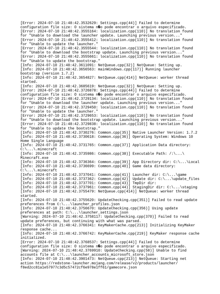 Launcher Update Errors and Status | PDF | Software Engineering ...