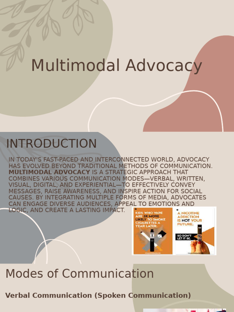 Multimodal Advocacy Strategies Explained | PDF | Communication | Human ...