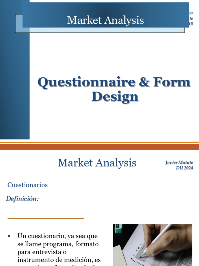 Market Analysis - Questionnaire Form Design | PDF | Investigación ...