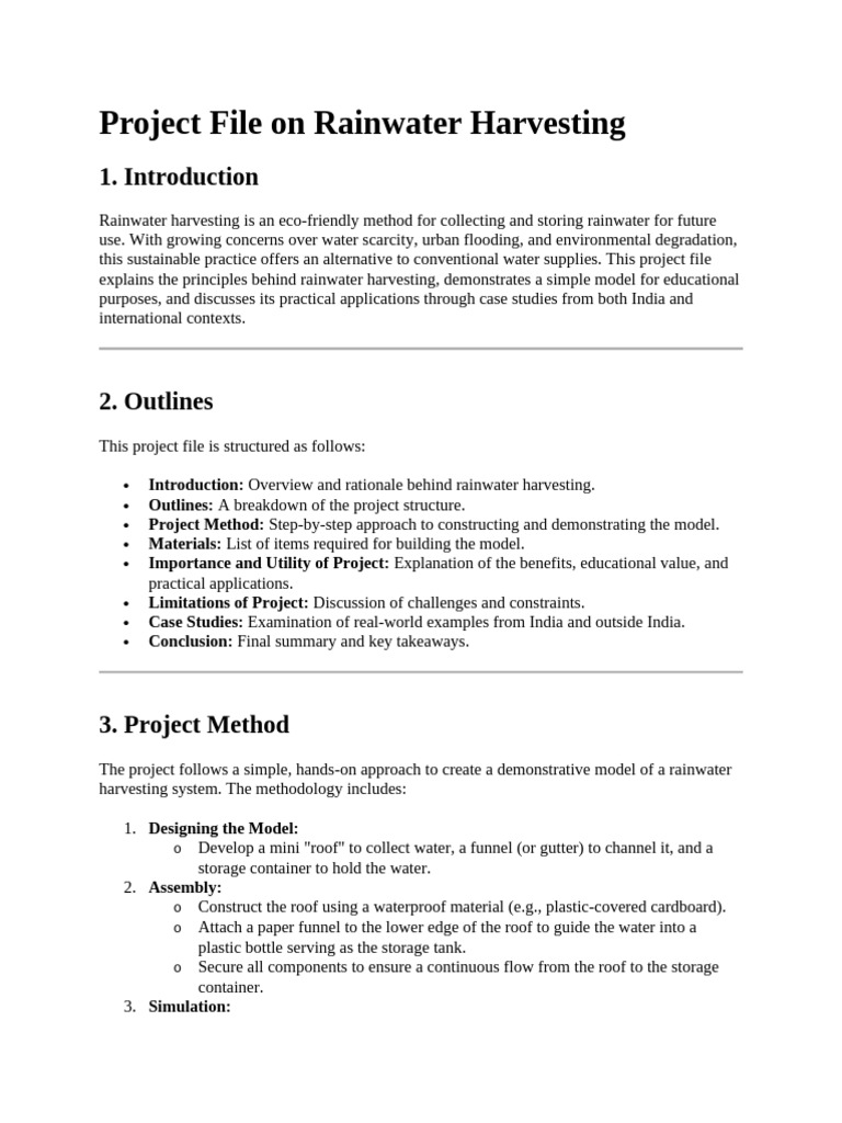 Rainwater Harvesting Project Guide | PDF | Hydrology | Fresh Water