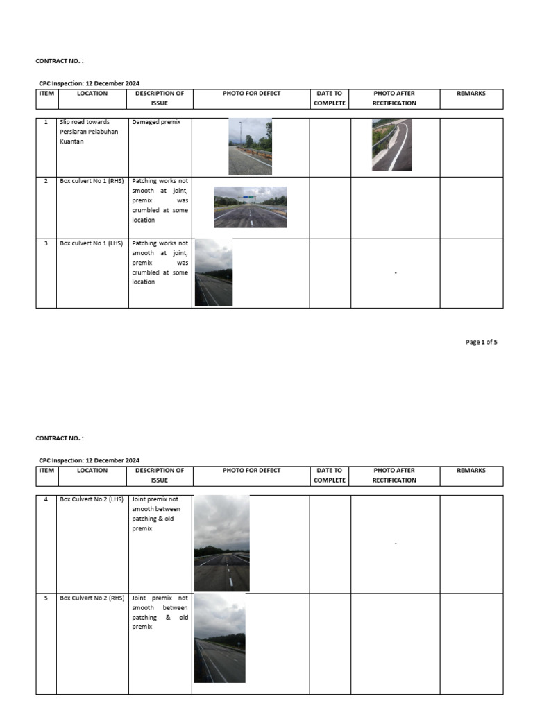 KPC Port Link Road Reinstatement Issues | PDF