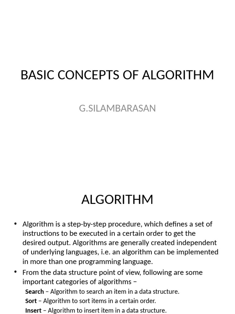 Basic Algorithm Concepts Explained | PDF | Time Complexity | Algorithms