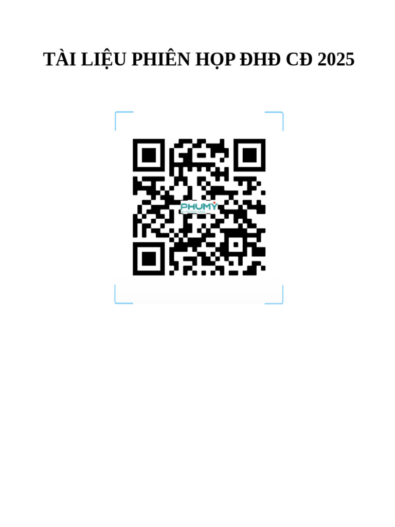 Qr Code Tài Liệu Phiên Họp Đhđcđ 2025 | PDF