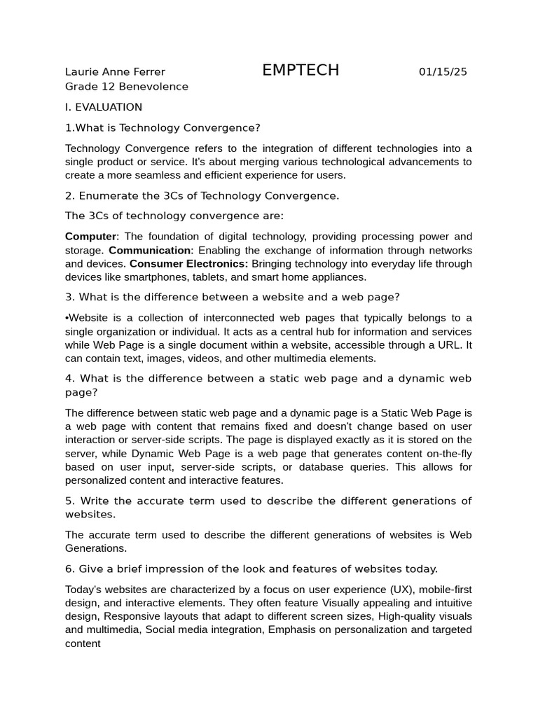 Emptech: Computer Communication Consumer Electronics | PDF | World Wide ...