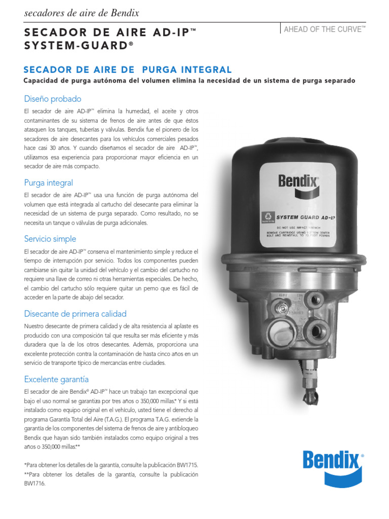 BW2023S Secador Bendix Ad-Ip 65612 | PDF | Autobús | Transporte