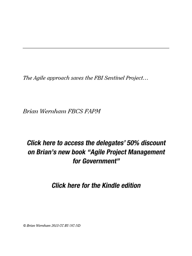 Agile Success in FBI Sentinel Project | PDF