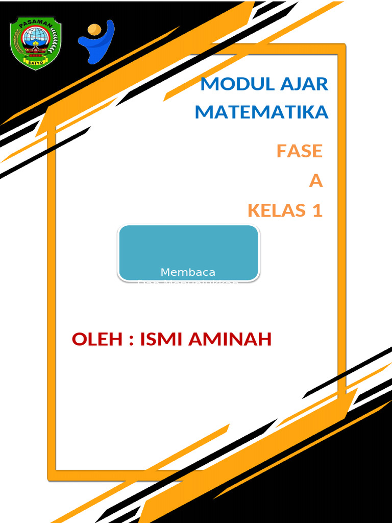 Modul Ajar Matematika Kelas 1 Fase A | PDF