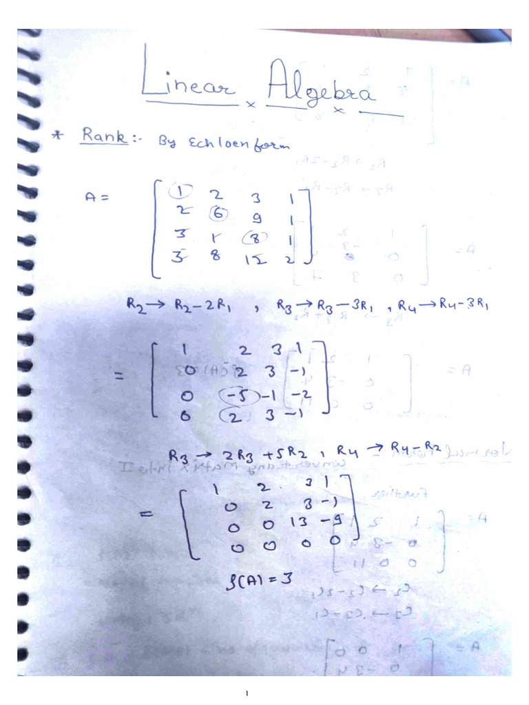 Matrix Notes | PDF