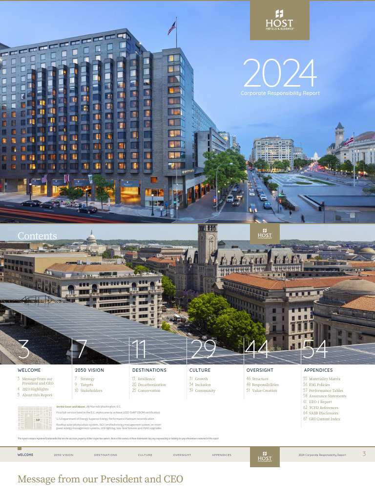 Host Hotels Resorts Inc 2024 Corporate Responsibility Report | PDF ...