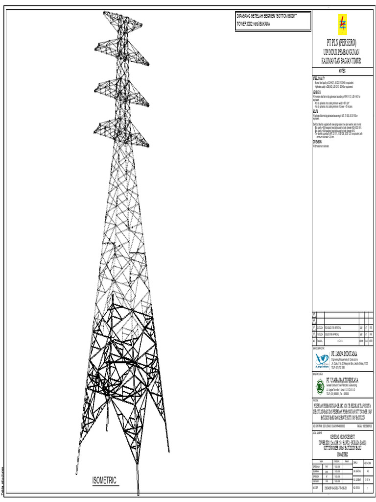GA Drawing Tower DD2 (Body Ext, BS 12) For Incomer (Bukaka) REV 1 ...