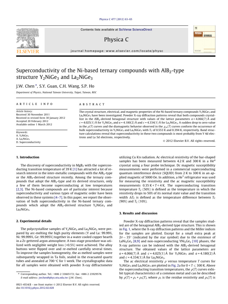 J Physc 2012 02 028 | PDF | Superconductivity | Electrical Resistivity ...