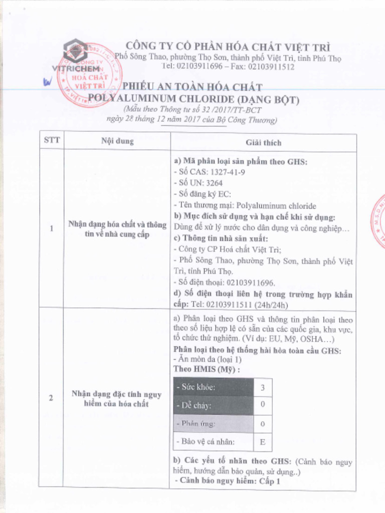 Msds - Pac Vietri | PDF