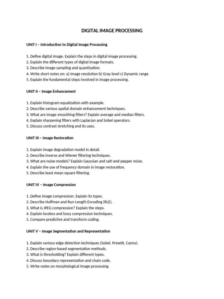 Overview of Digital Image Processing | PDF