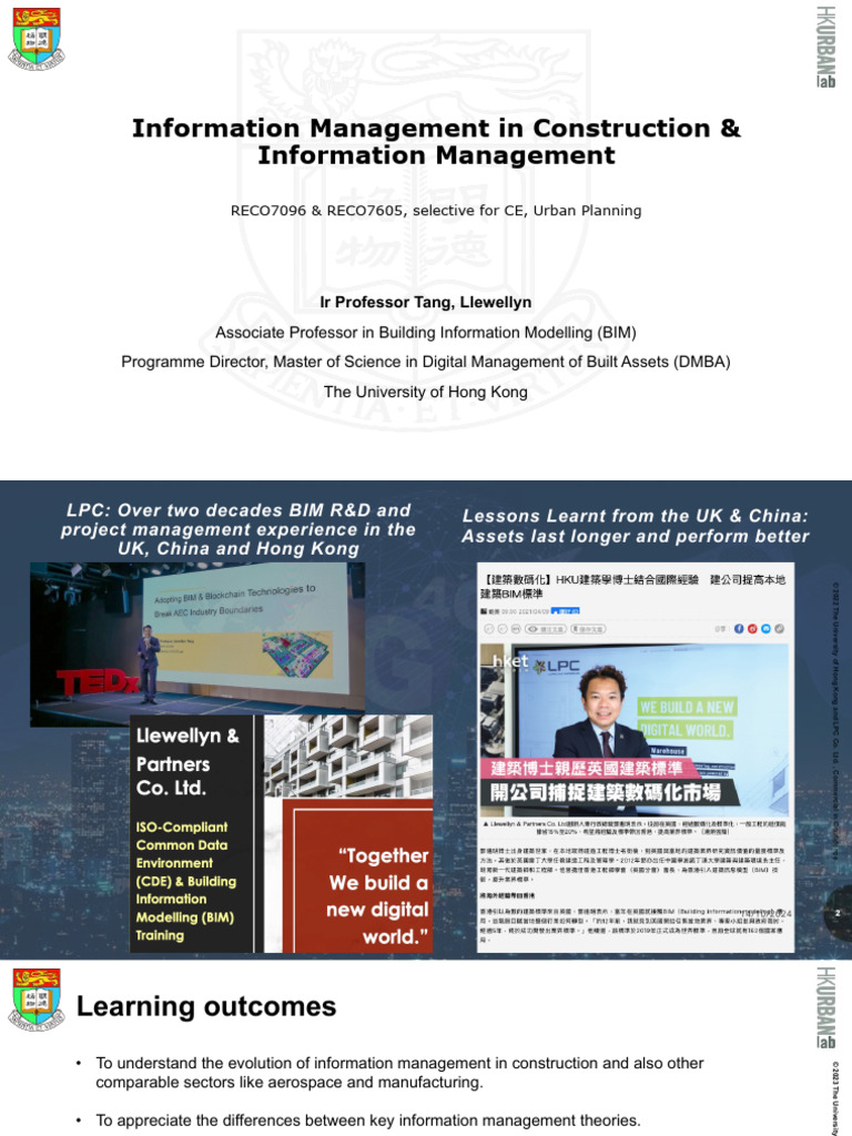 Information Management in Construction | PDF | Building Information ...