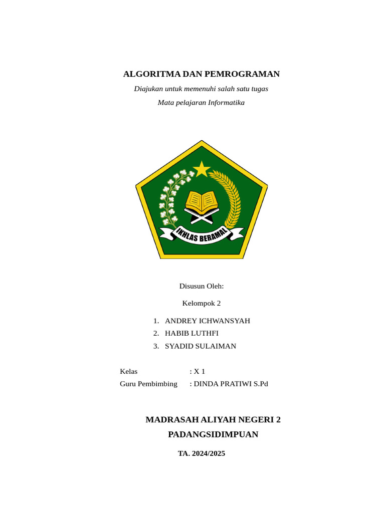 Makalah Algoritma dan Pemrograman | PDF